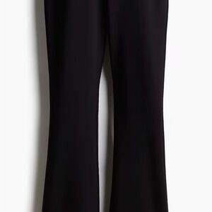 Divided by H&M Black Flared Leggings Women's XL High-Waisted Yoga Pants Stretch
